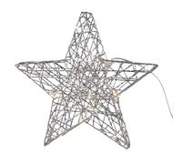 Well Home Estrella Luminosa Plateada con 30 Micro LED 30x5x30cm