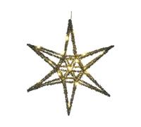 Well Home Estrella Navideña Color Plateado con 20 Luces LED Blancas 30x5x30cm