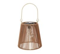 Well home farol solar natural 18x18x21cm con estructura metálica decorativa 18 cm