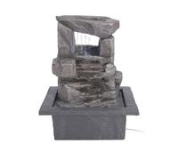 Well Home Fuente de Agua con diseño de 2 Piedras y Luces LED 22x19x28cm