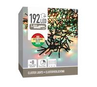 Well Home Guirnalda de 192 Luces LED Rojo, Verde y Blanco cálido con 8 Funciones y Temporizador - 1,4 Metros