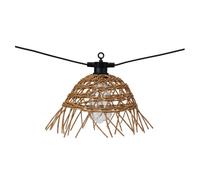 Well home guirnalda de luz de 6pzs de ratán con bombillas led de filamento blanco cálido