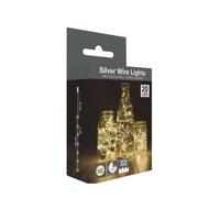 Well Home Guirnalda Silverwire con 20 Micro LED Blanco cálido con Temporizador