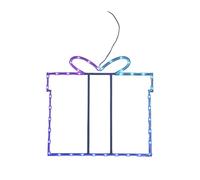 Well Home Iluminación Navideña Caja de Regalo con 40 Luces LED RGB y Controlador 42x0,6x45cm