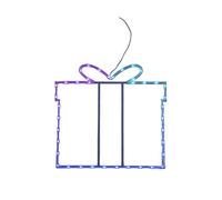 Well Home Iluminación Navideña Caja de Regalo con 40 Luces LED RGB y Controlador 42x0,6x45cm