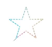 Well Home Iluminación Navideña Estrella con 45 Luces LED RGB con Controlador 60x0,6x57cm