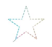 Well Home Iluminación Navideña Estrella con 45 Luces LED RGB con Controlador 60x0,6x57cm