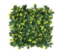 Well Home Jardín Vertical Artificial, Panel de Seto 100x100cm, para decoración Interior y Exterior - De Hojas Verdes y Amarillas realistas