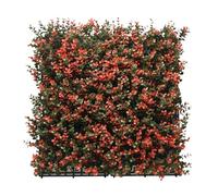 Well Home Jardín Vertical Artificial, Panel de Seto 100x100cm, para decoración Interior y Exterior - Flores Rojas realistas