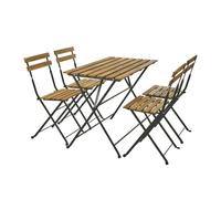 Well home - juego 'bistro' de mesa + 4 sillas en madera