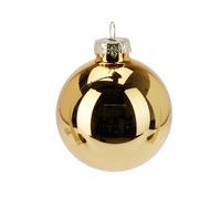 Well home juego de 12 bolas de navidad color dorado ø6cm - brillantes y mate 15 cm