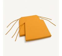 Well Home Juego de 2 Cojines para sillas Color Naranja con Lazos 40x40cm