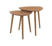 WELL HOME MOBILIARIO & DECORACIÓN Juego de 2 mesas auxiliares con Tablero de Borde Inclinado