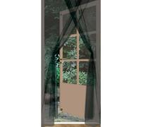 Well Home Juego de 2 mosquiteras negras de poliéster con cinta de velcro - Tamaño 75x220cm