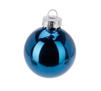 Well Home Juego de 25 Bolas de Navidad Color Azul Ø2,5cm - Brillantes