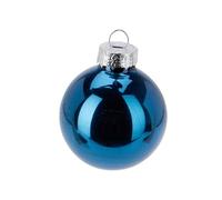 Well Home Juego de 25 Bolas de Navidad Color Azul Ø3,5cm - Acabado Perlado