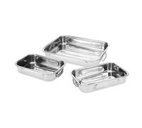 Well Home Juego de 3 Bandejas para Hornear en Acero Inoxidable con Asas