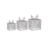 Well Home Juego de 3 Cajas de Regalo Luminosas con 90 Micro Leds Multicolores
