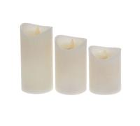 Well home juego de 3 velas led con efecto cera y llama oscilante con mando a distancia