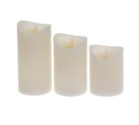 Well Home Juego de 3 Velas LED con Efecto Cera y Llama oscilante con Mando a Distancia