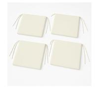 Well Home Juego de 4 Cojines para sillas Color Crudo con Lazos 40x40cm