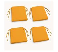 Well home juego de 4 cojines para sillas color naranja con lazos 40x40cm