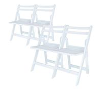 Well home juego de 4 sillas elo en color blanco 24 cm