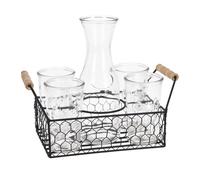 Juego de 4 vasos de 450ml + Jarra de 1L en vidrio