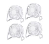 Well home juego de 4 ventiladores de mesa usb ø14,5x11,5cm en color blanco mate