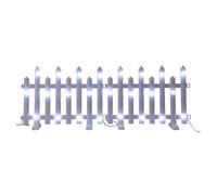 Well home juego de 8 piezas de luces para valla led color blanco con controlador y temporizador 244 cm