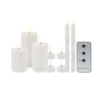 Well home juego de 9 velas led de tamaños diferentes con control remoto