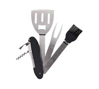 Well home juego de múltiples herramientas 5en 1 para asar a la parrilla con mangos en pp color negro