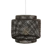 WELL HOME - Lámpara colgante 'Liby' Ø40cm en bambú color negro