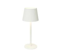 Well Home Lámpara de Mesa Blanca LED recargable con 24 luces blancas cálidas y 3 niveles de brillo Ø9x27,5cm