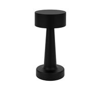 Well home lámpara de mesa color negro recargable con 16 luces led y 3 modos de iluminación ø20,9x8,9cm