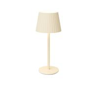 Well Home Lámpara de Mesa Crema LED recargable con 24 luces blancas cálidas y 3 niveles de brillo Ø9x27,5cm