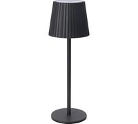 Well Home Lámpara de Mesa Gris LED recargable con 24 luces blancas cálidas y 3 niveles de brillo Ø9x27,5cm