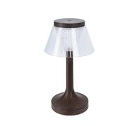 Well Home Lámpara de Mesa LED con efecto madera Recargable Ø15x27,5cm