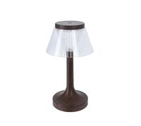 Well Home Lámpara de Mesa LED con efecto madera Recargable Ø15x27,5cm