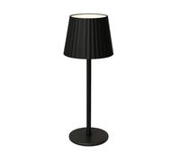 Well Home Lámpara de Mesa Negra LED recargable con 24 luces blancas cálidas y 3 niveles de brillo Ø9x27,5cm