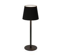 Well Home Lámpara de mesa Negra LED Recargable con 32 Luces Blancas cálidas y 4 niveles de Brillo Ø10,5x36,2cm