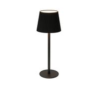 Well home lámpara de mesa negra led recargable con 32 luces blancas cálidas y 4 niveles de brillo ø36,2x10,5cm