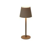 Well Home Lámpara de mesa Taupe LED Recargable con 32 Luces Blancas cálidas y 4 niveles de Brillo Ø10,5x36,2cm