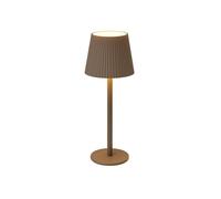 Well home lámpara de mesa taupe led recargable con 32 luces blancas cálidas y 4 niveles de brillo ø36,2x10,5cm