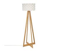 WellHome Lámpara de pie en bambú blanco ø50x150cm