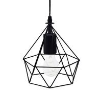 WELL HOME - Lámpara de suspensión metálico negro Ø19x22cm