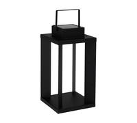 Well Home Linterna Solar de Metal en Negro con 25 Luces LED Blanco Cálido 22x22x42cm