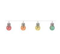 Well Home Luces de Fiesta - Cadena de 30 Bombillas en Forma de Bola con 4 Colores Surtidos