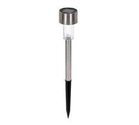 Well home luz solar led exterior, h. 36,5cm y cabeza ø4,6cm en acero inoxidable de luz blanca y fría 5 cm