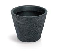 Well Home Maceta de Rotomoldeo Tubra Round Ø48x38 Negro Granito